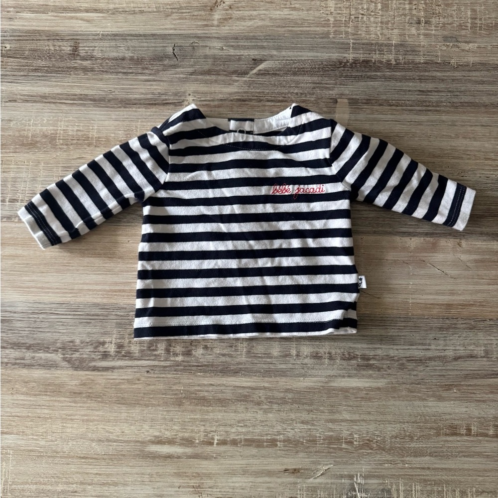 Jacadi Baby Stripe Shirt Size 1 Month in perfect condition